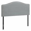 Daphnes Dinnette 57.25 x 3 x 50.5 in. Bed - Grey Leather-Look Headboard Only - Full Size DA3598937